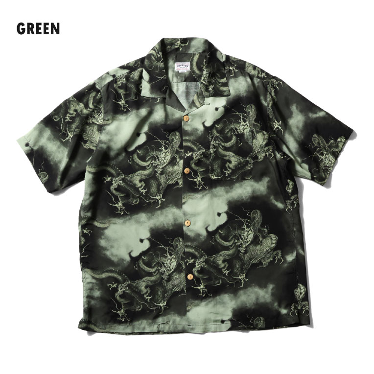HOUSTON / ヒューストン 41297 ALOHA SHIRT (飛龍戯児図) / アロハ