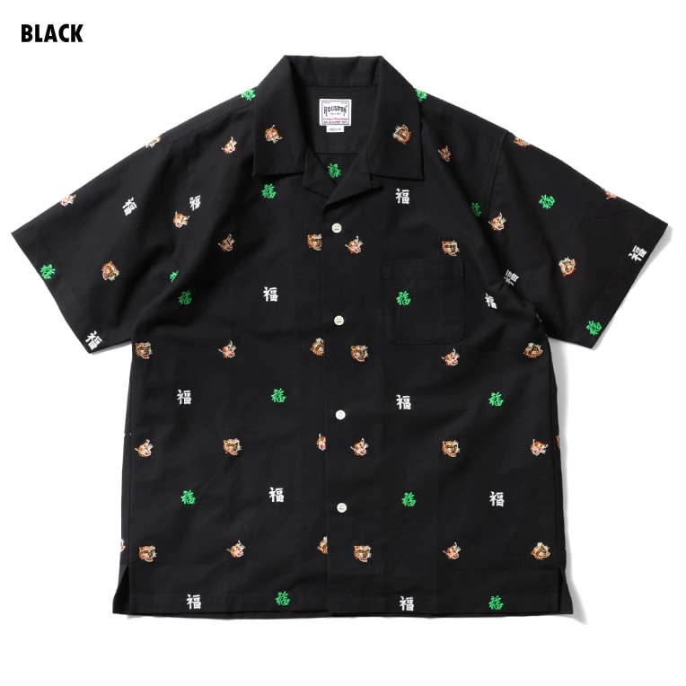 HOUSTON / ヒューストン 41344 OXFORD EMBROIDERY S/S SHIRT (VIETNAM