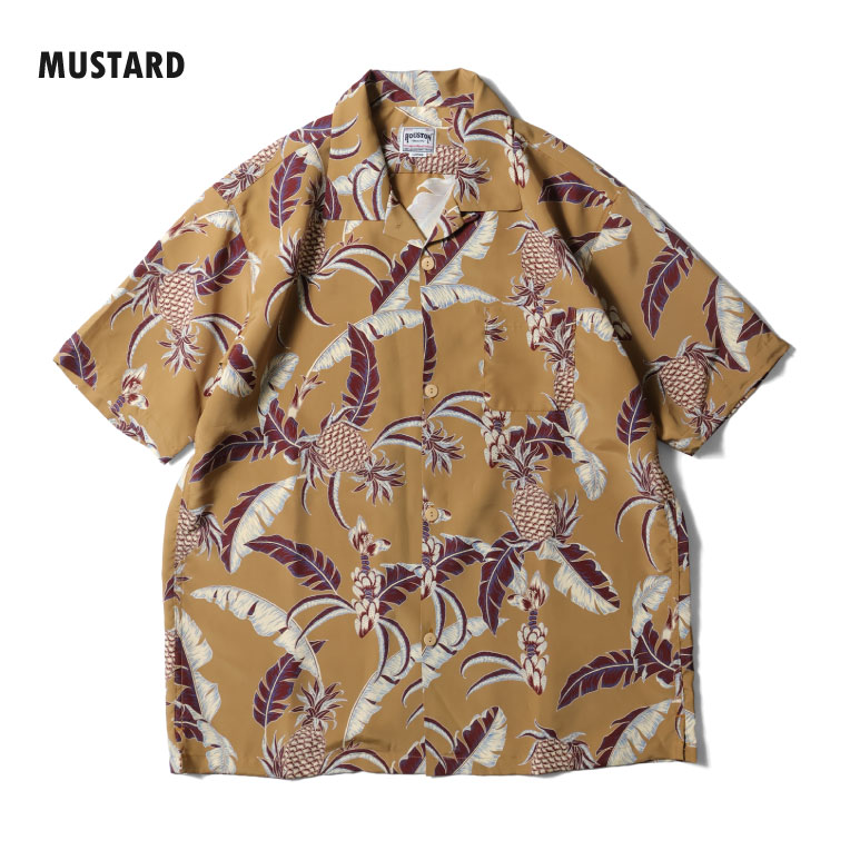 Groovin High アロハシャツ 日本製 クリーム色 HOUSTON / ヒューストン 41351 ALOHA SHIRT (PINEAPPLE) / アロハ
