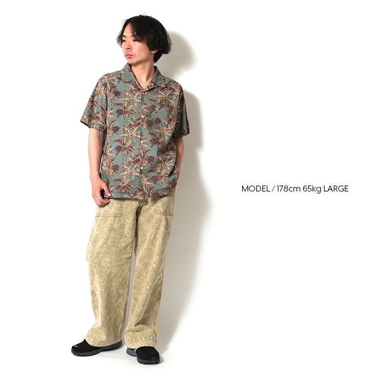 HOUSTON / ヒューストン 41354 ALOHA SHIRT (PALM TREE) / アロハ