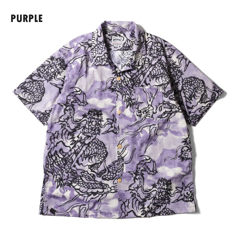HOUSTON / ヒューストン 41355 ALOHA SHIRT (龍) / アロハシャツ -全3