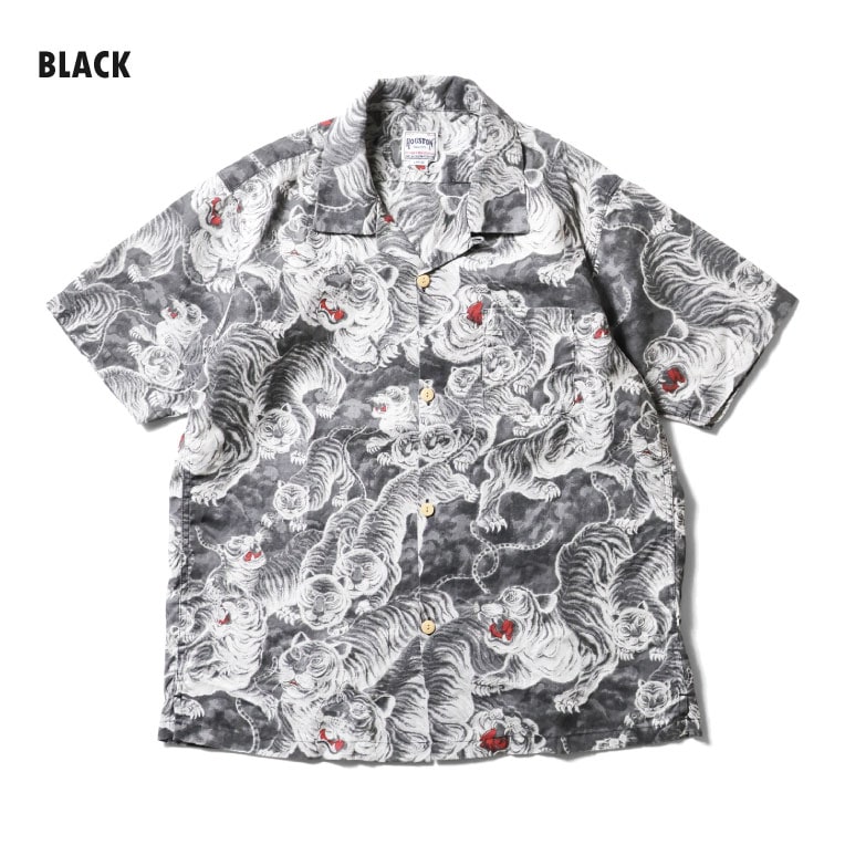 HOUSTON / ヒューストン 41356 SPECIAL DYED LINEN ALOHA SHIRT (百虎
