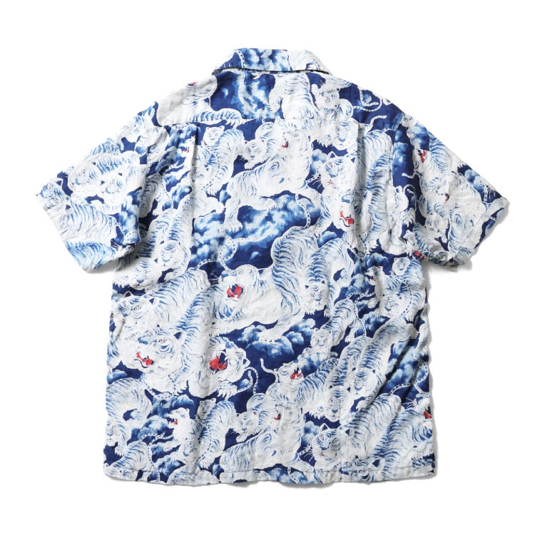 HOUSTON / ヒューストン 41356 SPECIAL DYED LINEN ALOHA SHIRT (百虎