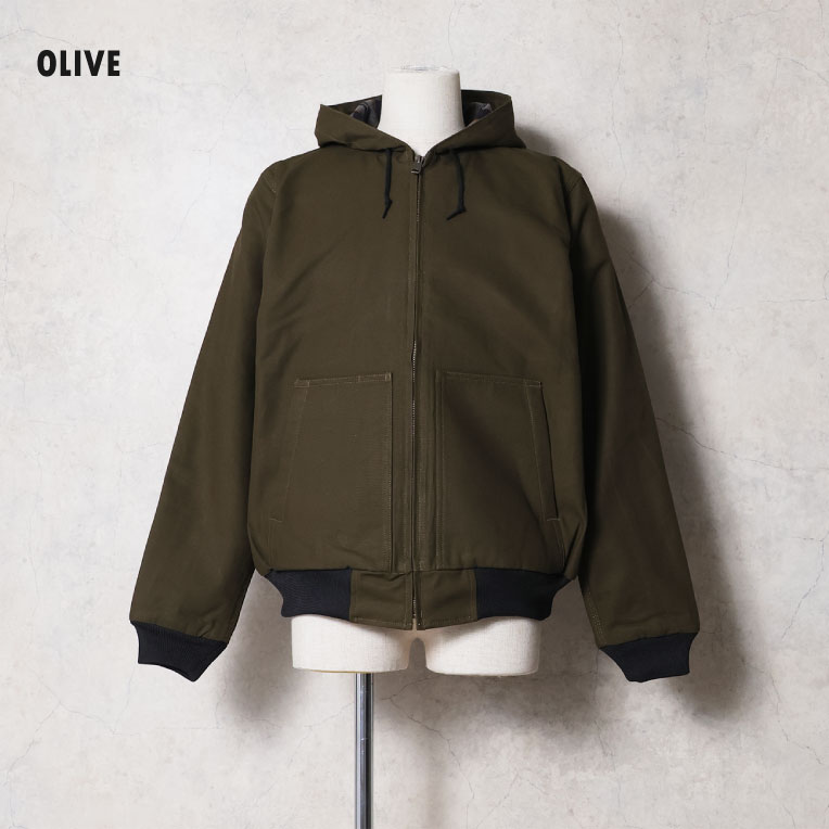 HOUSTON / ヒューストン 51561 DUCK ZIP WORK HOODIE / ダックジップ