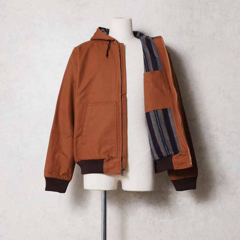 HOUSTON / ヒューストン 51561 DUCK ZIP WORK HOODIE / ダックジップ