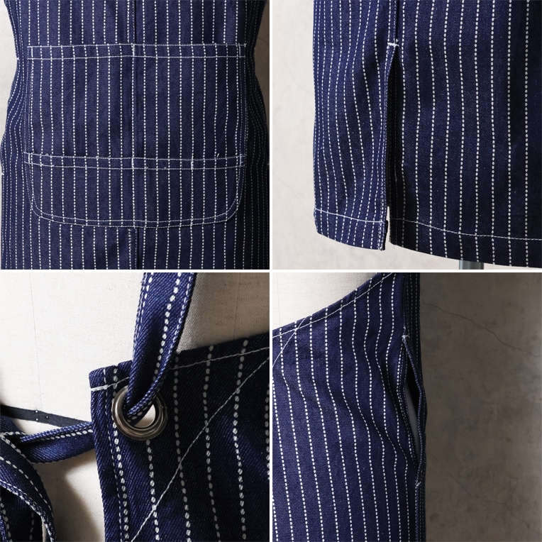 HOUSTON / ヒューストン 6908 WABASH DENIM WORK APRON / ウォバッシュ