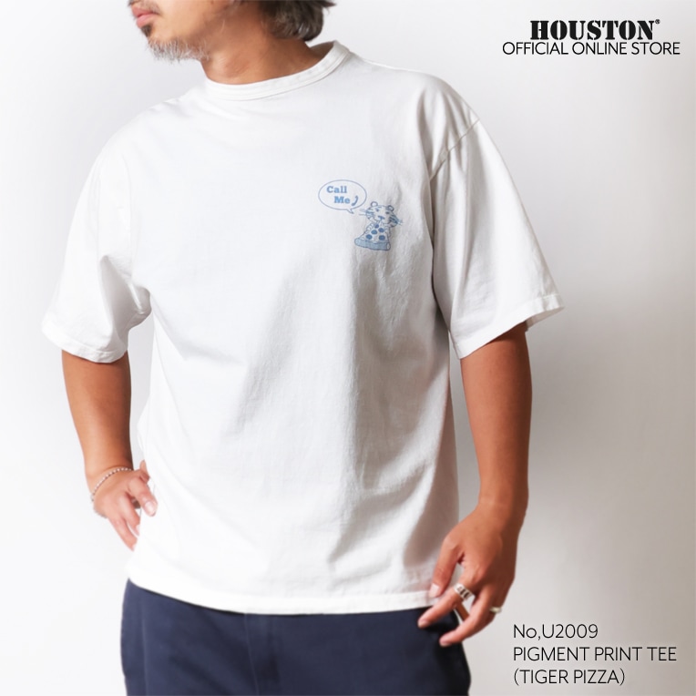 OFFICIAL限定】 HOUSTON / ヒューストン U2009 PIGMENT PRINT TEE