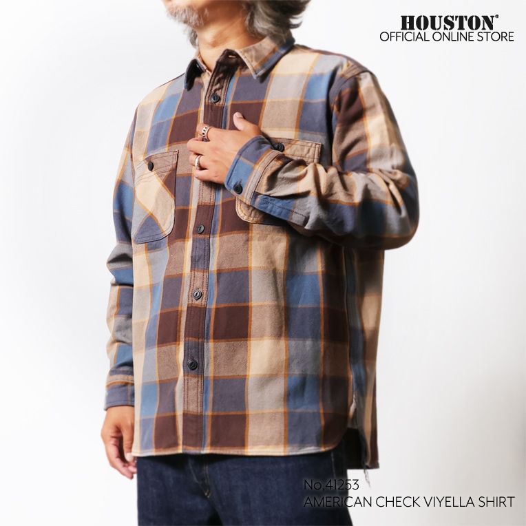 HOUSTON ビエラシャツ HOUSTON / ヒューストン 41253 AMERICAN CHECK VIYELLA SHIRT