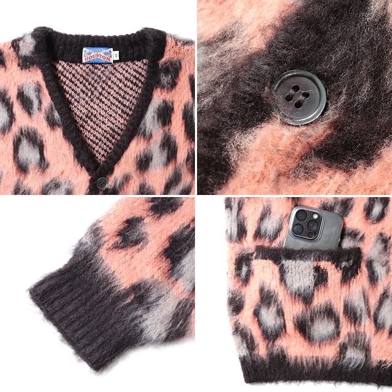 【HOUSTON /ヒューストン】 モヘアカーディガン M HOUSTON ヒューストン モヘアタッチカーディガン UNIVERD72