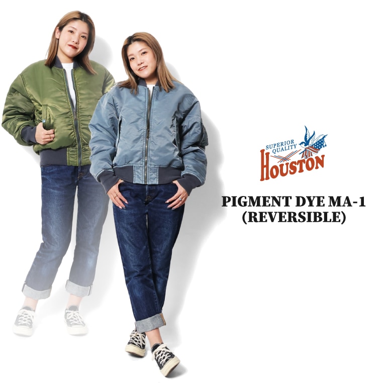 HOUSTON woman / ヒューストン ウーマン 5032W PIGMENT DYE MA-1