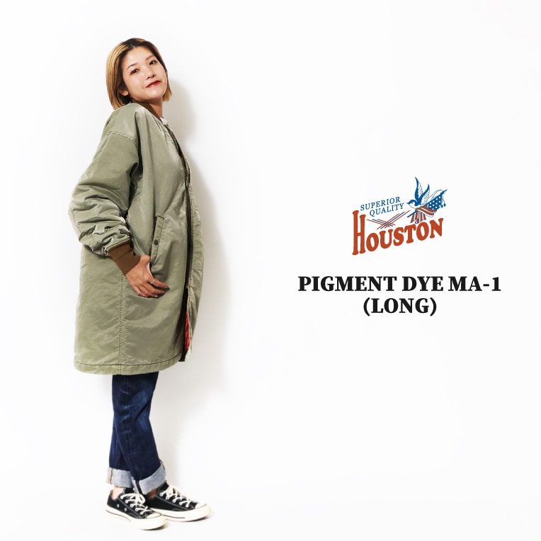 HOUSTON woman / ヒューストン ウーマン 5033W PIGMENT DYE MA-1 (LONG
