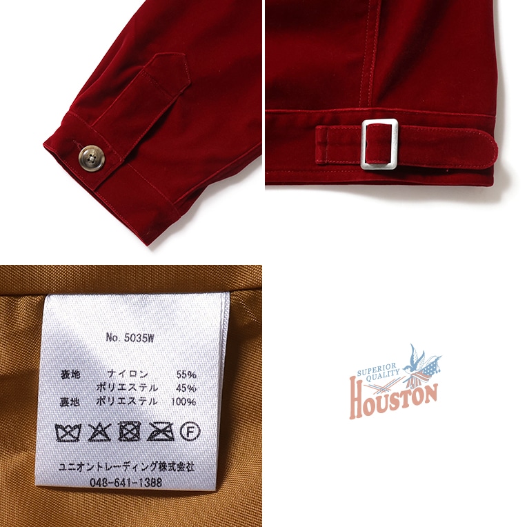 HOUSTON woman / ヒューストン ウーマン 5035W VELVETEEN FFA JACKET