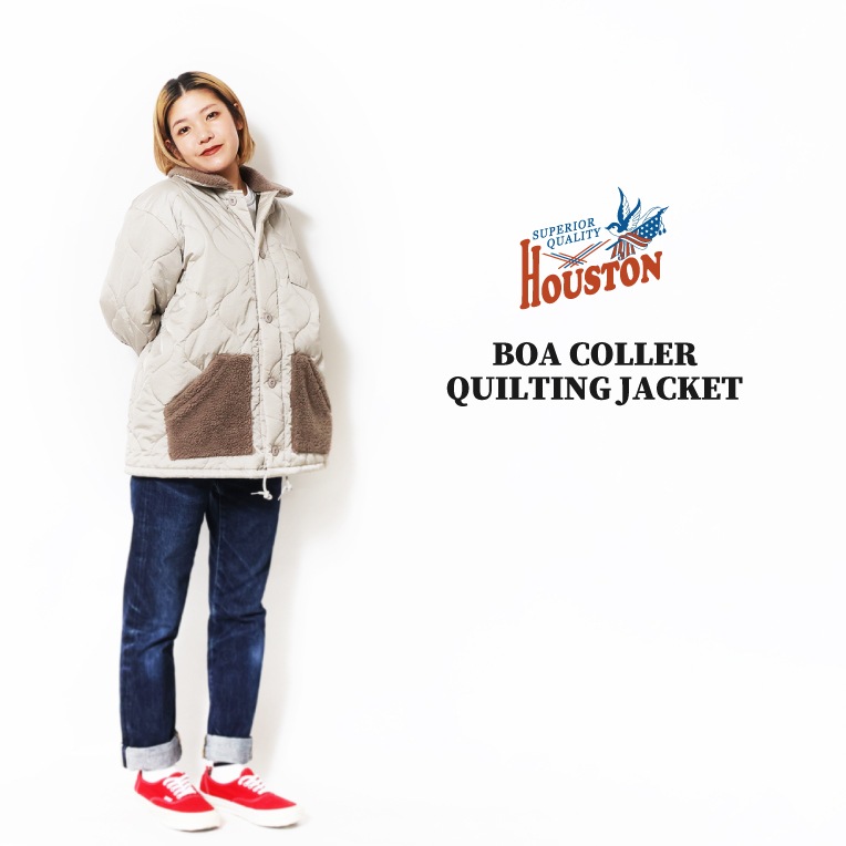 HOUSTON woman / ヒューストン ウーマン 5038W BOA COLLER QUILTING