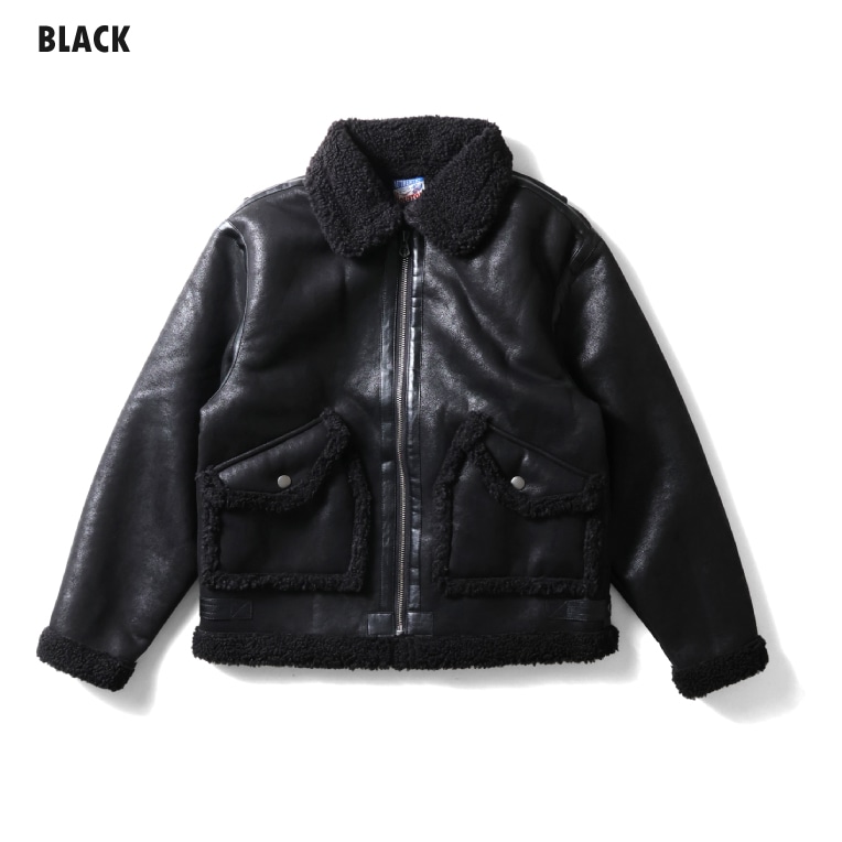 激レア　非売品　BOSSジャン カウレザー　B-3 牛革ムートン　レディースM 激レア 非売品 BOSSジャン カウレザー B-3 牛革ムートン レディースM