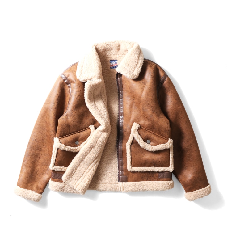 HOUSTON woman / ヒューストン ウーマン 5046W FAKE MOUTON BOMBER