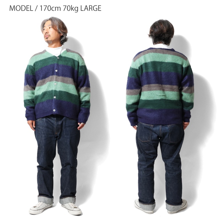 UNIVERD72 / ユニバード 22136 MOHAIR TOUCH CARDIGAN (BORDER