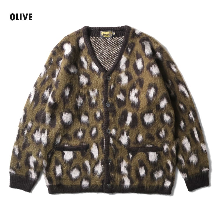 新品　Cardigan Jacket Animal Print UNIVERD72 / ユニバード72 22329 MOHAIR TOUCH CARDIGAN(LEOPARD