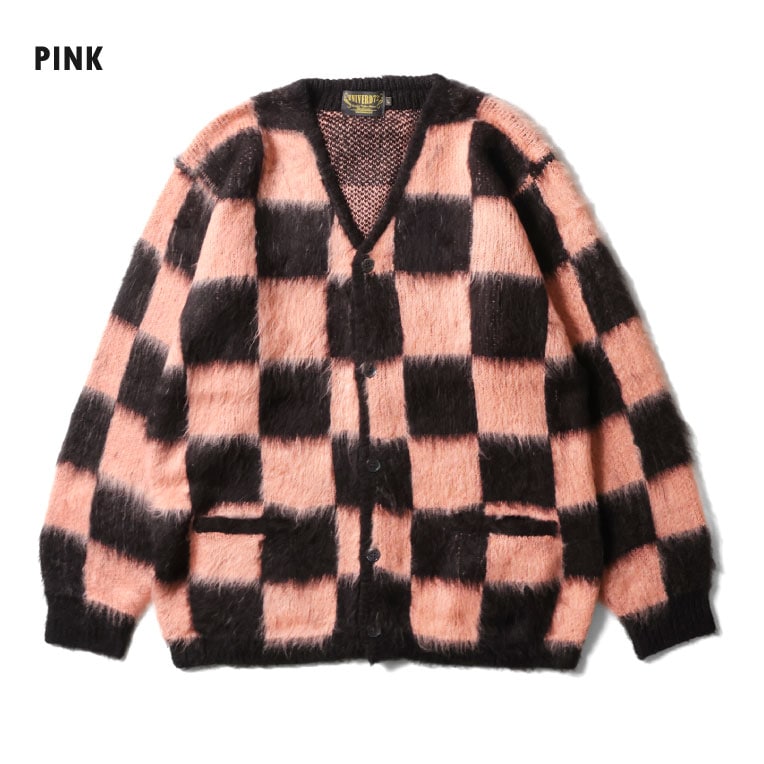 UNIVERD72 / ユニバード72 22330 MOHAIR TOUCH CARDIGAN(CHECKERD FLAG