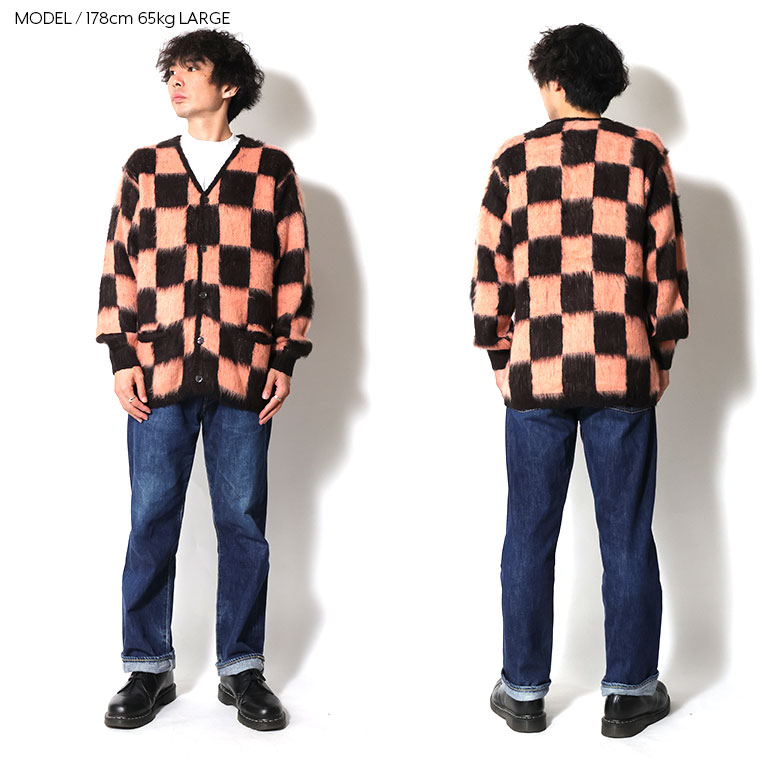 UNIVERD72 / ユニバード72 22330 MOHAIR TOUCH CARDIGAN(CHECKERD FLAG
