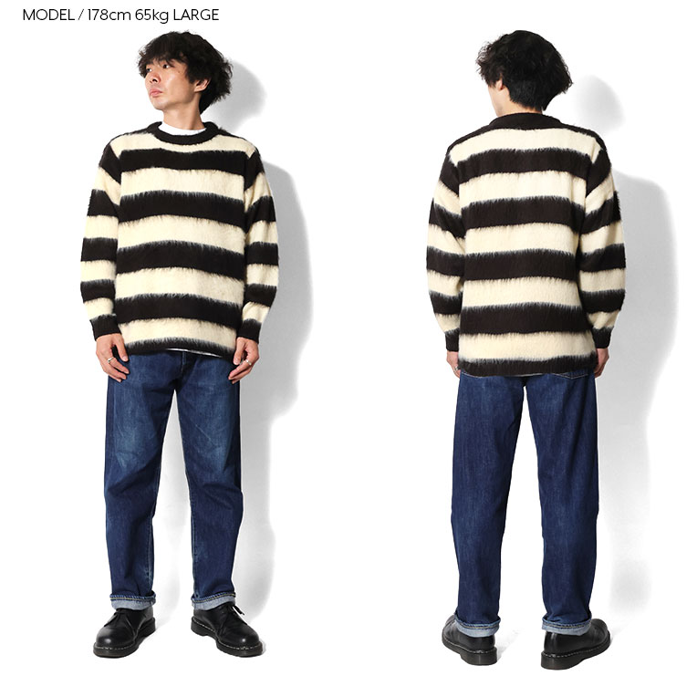 UNIVERD72 / ユニバード72 22333 MOHAIR TOUCH SWEATER(BORDER