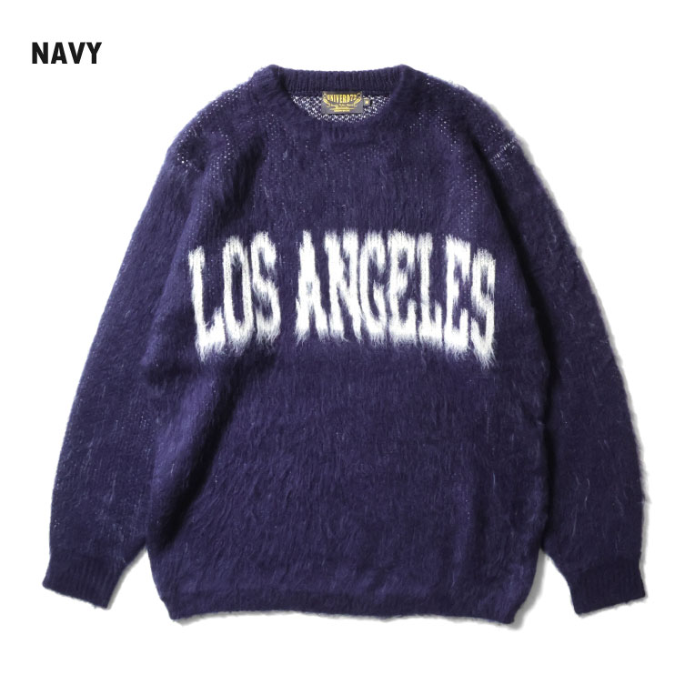 Union Los Angeles / ニット・セーター(厚手)/XL/コットン/NVY UNIVERD72 / ユニバード72 22348 MOHAIR TOUCH COLLEGE SWEATER(LA
