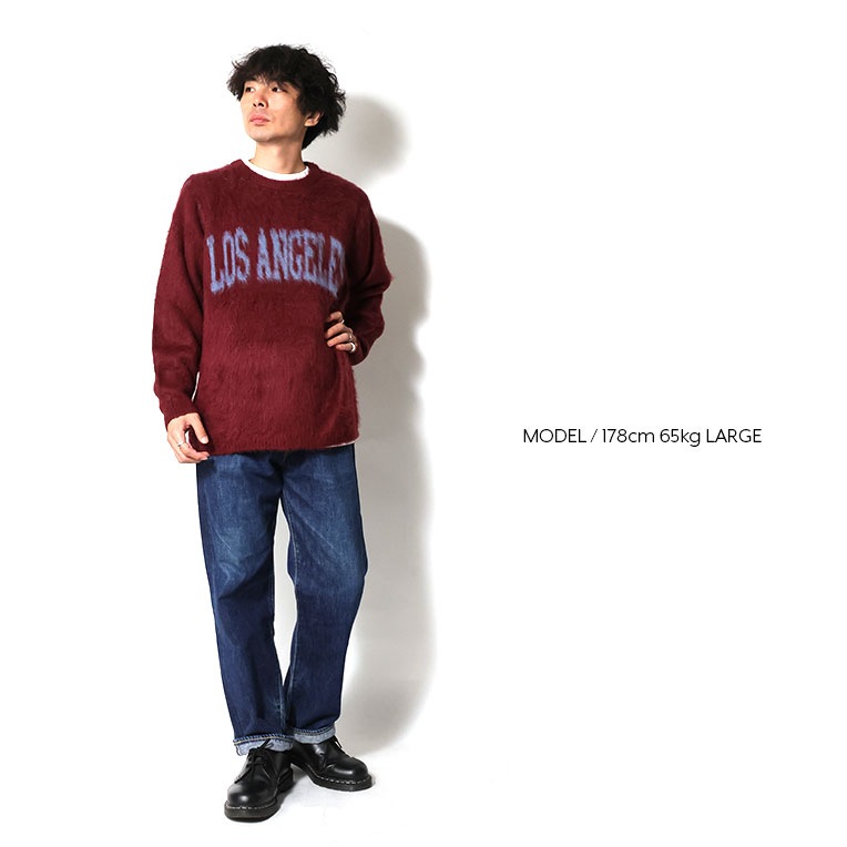 UNIVERD72 / ユニバード72 22348 MOHAIR TOUCH COLLEGE SWEATER(LA