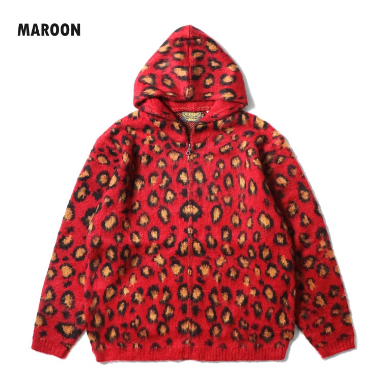 UNIVERD72 / ユニバード72 22378 MOHAIR TOUCH ZIP PARKA(LEOPARD