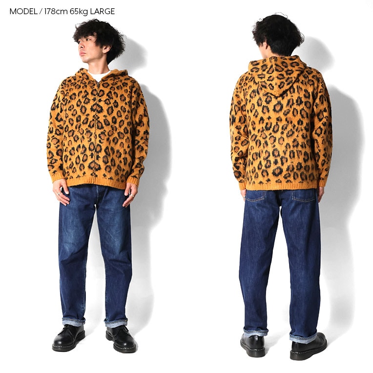 UNIVERD72 / ユニバード72 22378 MOHAIR TOUCH ZIP PARKA(LEOPARD