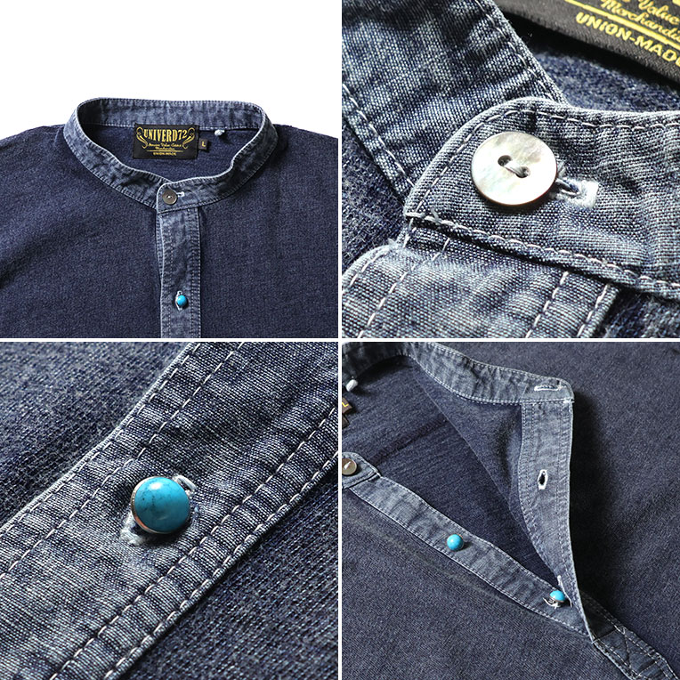 UNIVERD72 / ユニバード72 22404 INDIGO H/N TEE / インディゴヘンリー
