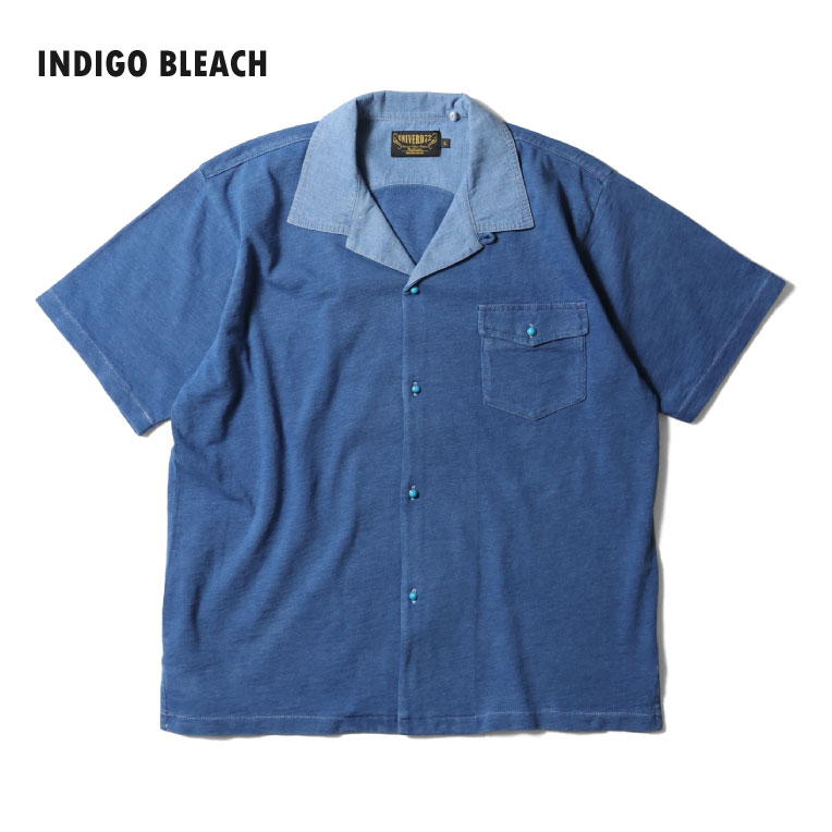 かみそーん様オーダー UNIVERD72 / ユニバード72 22405 INDIGO OPEN COLLAR TEE / インディゴ