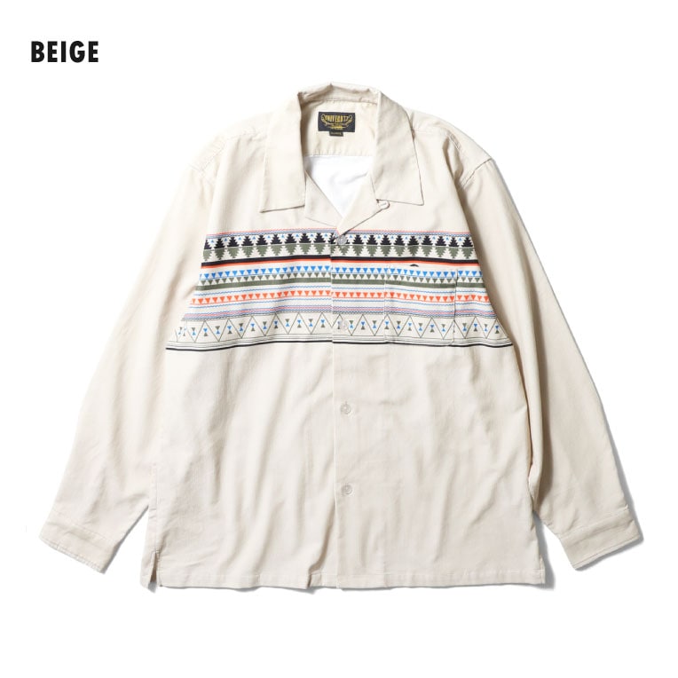 UNIVERD72 / ユニバード72 41263 PRINT CORDUROY SHIRT(NATIVE