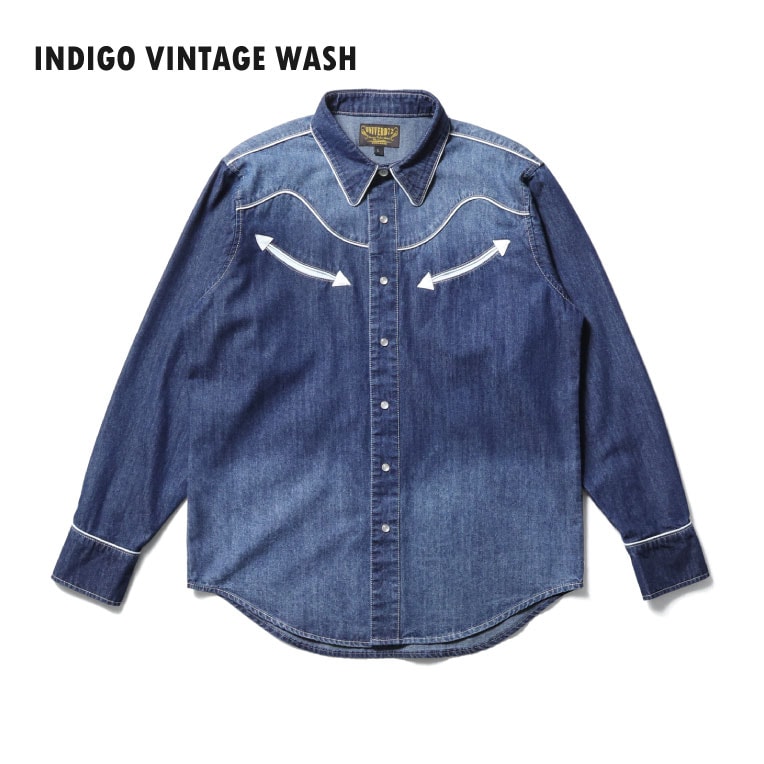 UNIVERD72 / ユニバード72 41290 DENIM WESTERN SHIRT / デニム