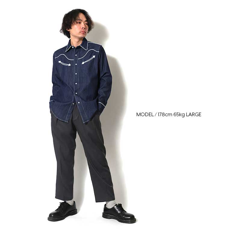 UNIVERD72 / ユニバード72 41290 DENIM WESTERN SHIRT / デニム