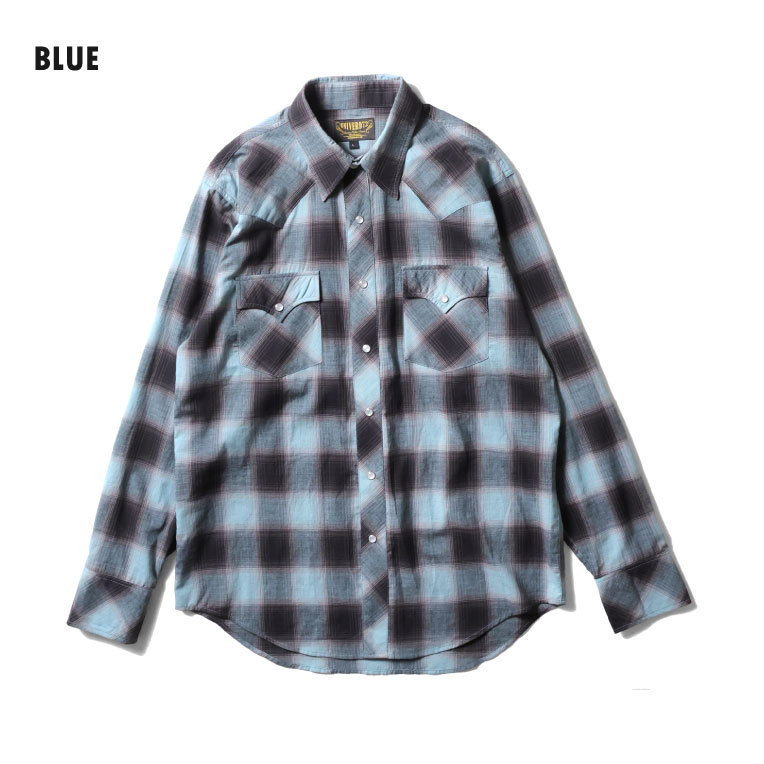 UNIVERD72 / ユニバード72 41292 OMBRE CHECK WESTERN SHIRT