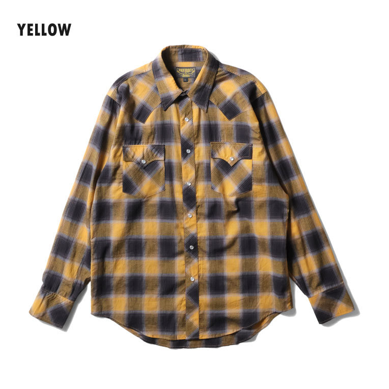 UNIVERD72 / ユニバード72 41292 OMBRE CHECK WESTERN SHIRT