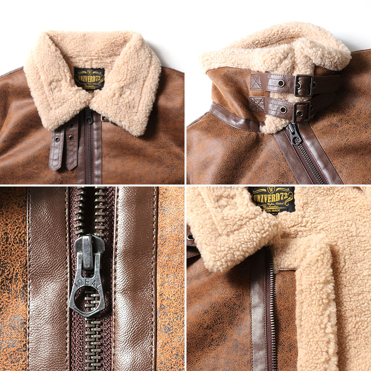 UNIVERD72 / ユニバード72 51557 FAKE MOUTON JACKET type B-3