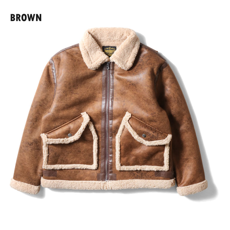 UNIVERD72 / ユニバード72 51558 FAKE MOUTON JACKET type CWU