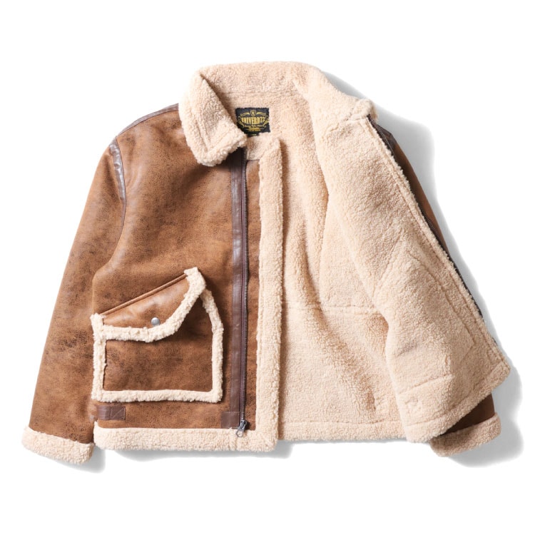 UNIVERD72 / ユニバード72 51558 FAKE MOUTON JACKET type CWU/45P