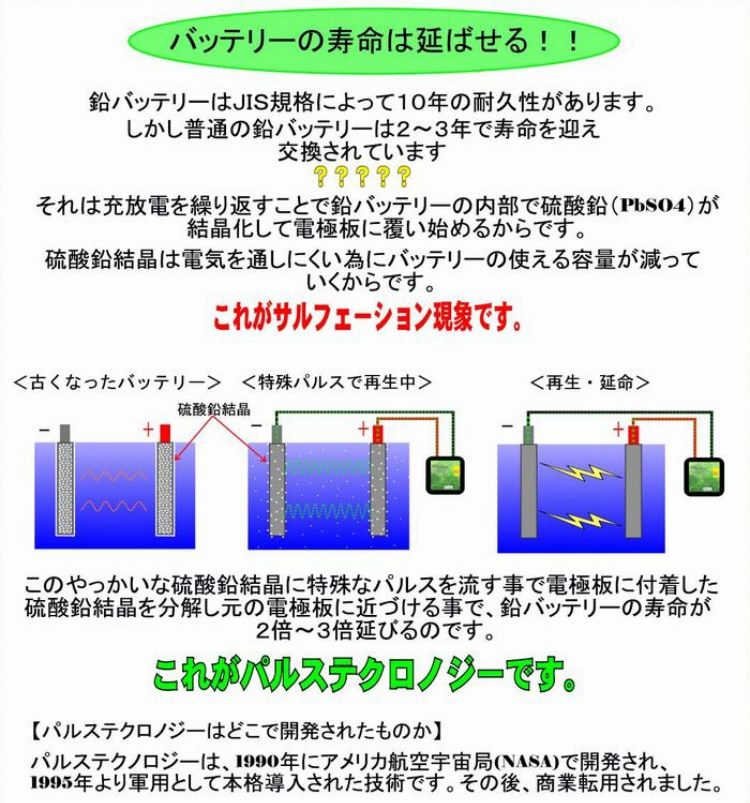 バッテリー寿命延命装置クリスタルパルサー「TOS-12FCCY」維持充電器付 | バッテリー関連,バッテリー寿命延命装置 | KAUSMEDIA  ONLINE SHOP