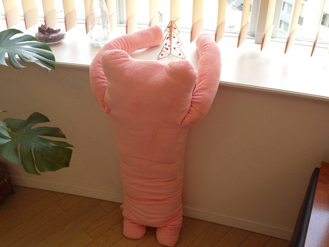 けろーにょ　ピンク　LLサイズ抱き枕