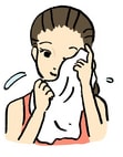 洗顔方法5・糖化着目桜の花びら石鹸