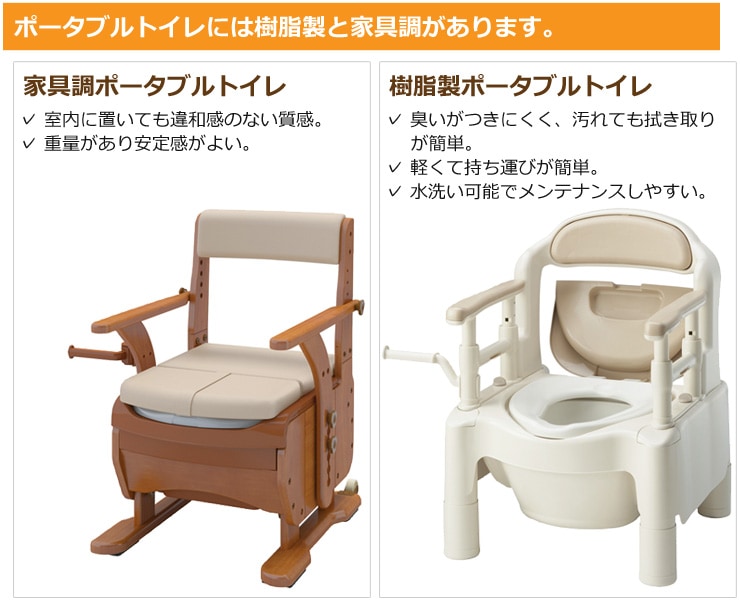 介護用ポータブルトイレ 家具調 「安寿 家具調セレクトRはねあげソフト