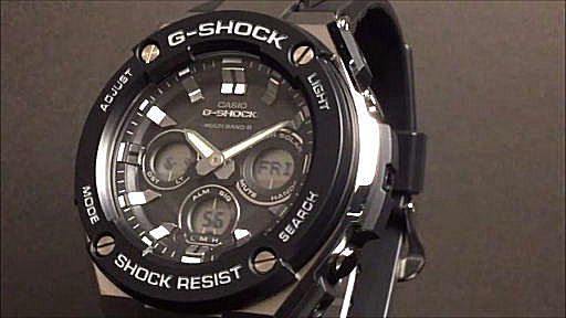 カシオGショックGスチール ミドルサイズ電波ソーラー腕時計 G-STEEL GST-W300-1AJF