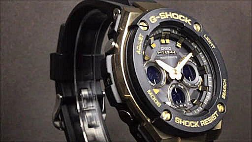 カシオGショックGスチール黒金　電波ソーラー腕時計 CASIO G-SHOCK G-STEEL GST-W300G-1A9JF