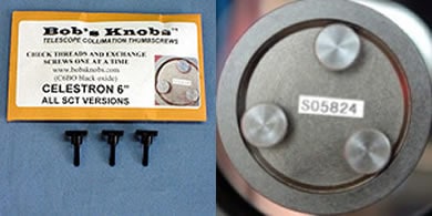 Bob`s Knobs ボブズノブ(光軸調整ネジ用交換ハンドル) | 天体望遠鏡