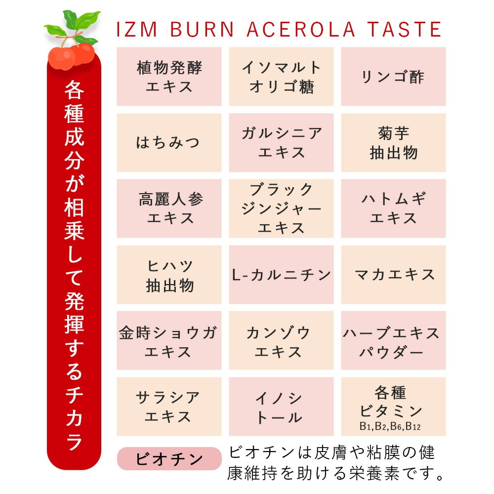 IZM BURN イズム バーン アセロラ味【2本セット】