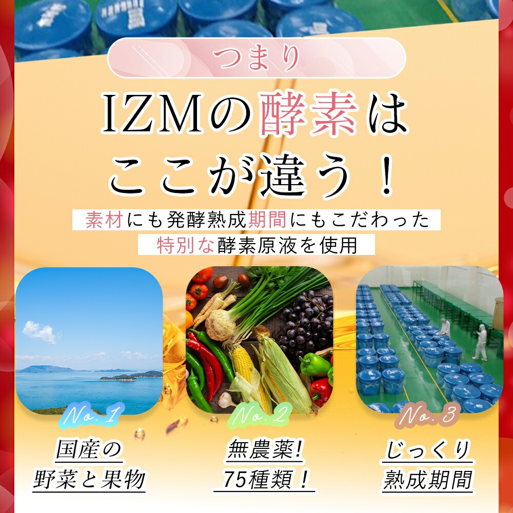 IZM STRAWBERRY TASTE 1000ml 6本セット 酵素ドリンク イズム ストロベリーテイスト
