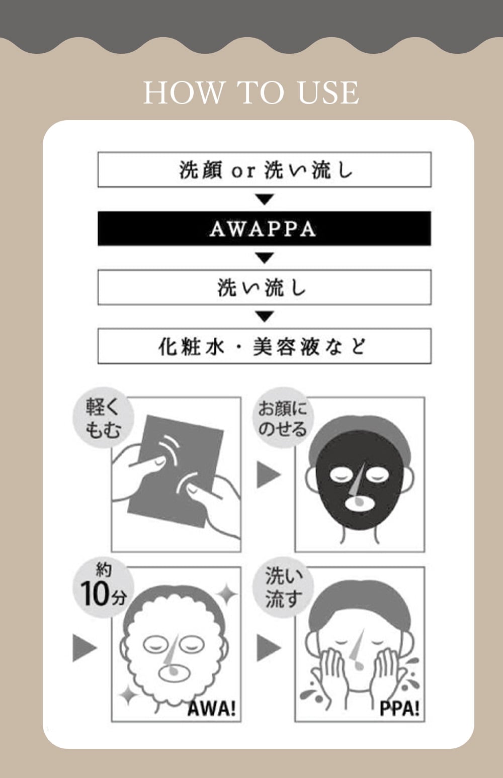 AWAPPA アワッパ  泡洗顔マスク 5枚入り