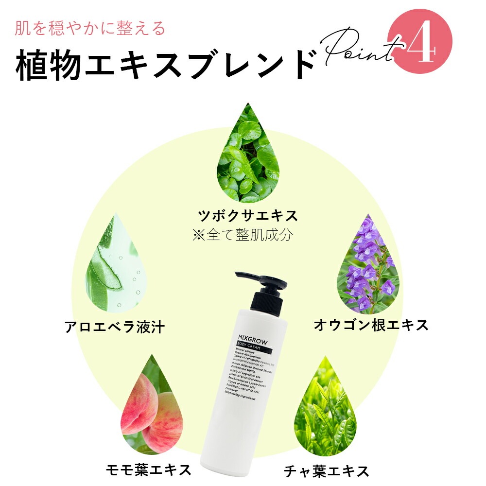 ミクスグロウ MIXGROW ボディクリーム＜保湿クリーム＞200g