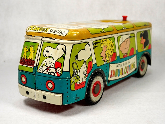 【送料無料】 ビンテージ　Chein 60' スヌーピー Peanuts Bus ピーナッツ バス